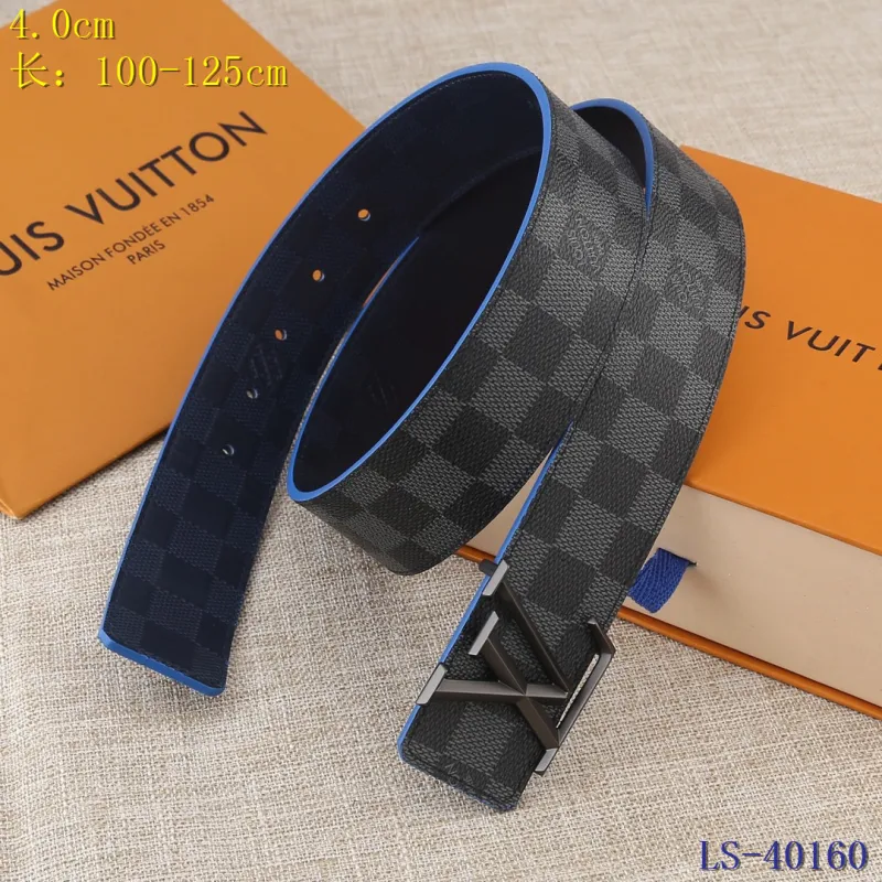 Mens Louis Vuitton AAA+ reversible Leather Belts W4cm #9129990