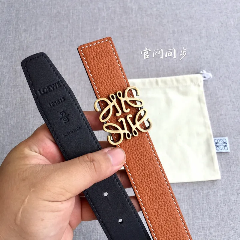 Loewe Leather Belts Luxury Design Fashion Original leather Genuine packaging width:3.2cm #A54000