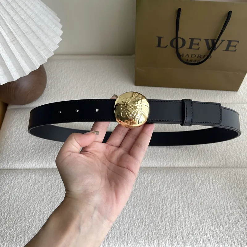 Loewe Leather Belts Luxury Design Fashion Original leather Genuine packaging width:3.2cm #A54001