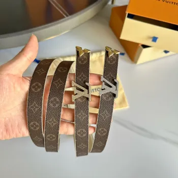 Womens Louis Vuitton AAA+ Leather Belts 2cm #A33433
