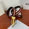BALLY AAA+ belts Luxury Leather Belts Smooth Buckle Designer Belt width:3.4cm #A54014