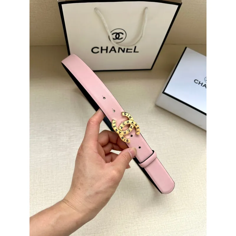 Chanel AAA+ Leather Belts 3cm #A33418 Chanel AAA+ Leather Belts 3cm #A33418