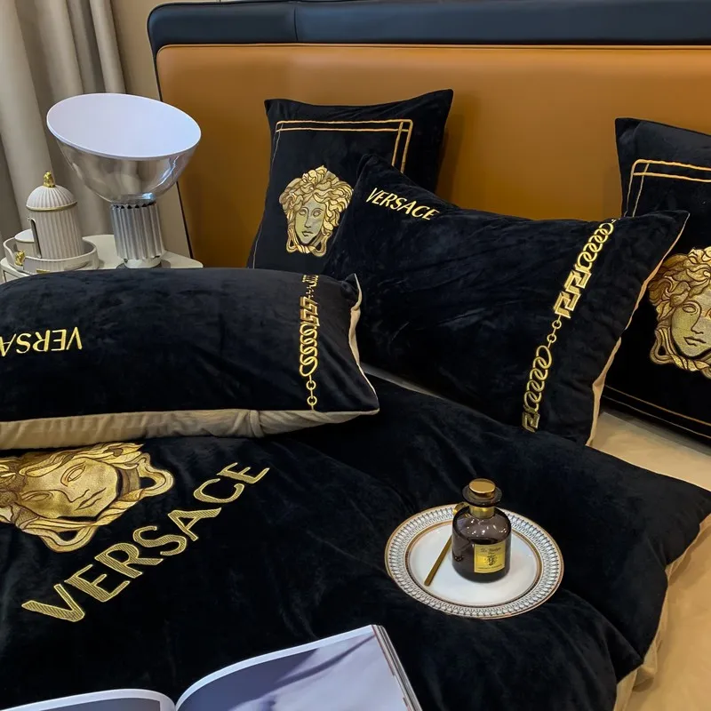 Versace Bedding Quilt Cover Pillowcase Bed Sheet Pillow #A48478