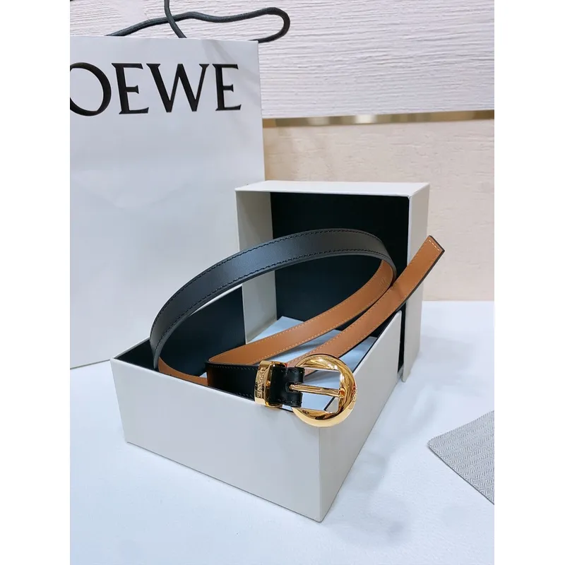 Loewe Leather Belts Luxury Design Fashion Original leather Genuine packaging width:2.0cm #A53996