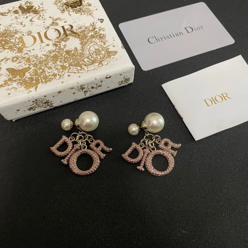 D-ior Tribales Gradient Logo Earrings #A50089