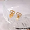 D-ior Tribales Gradient Logo Earrings #A50091