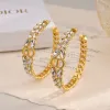 D-ior CD Montaigne Crystal-Accented Hoop Earrings #A50092
