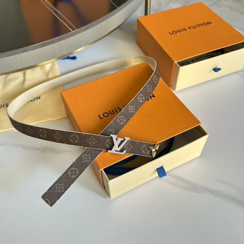Womens Louis Vuitton AAA+ Leather Belts 2cm #A33433 Womens Louis Vuitton AAA+ Leather Belts 2cm #A33433