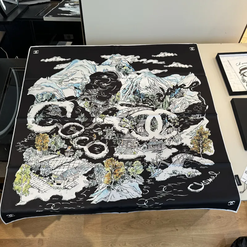 Chanel Designer Style Neck Scarves  Silk Scarves  Shawls  scarf #A63049