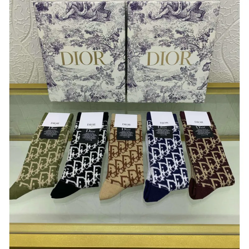 Brand D-ior socks (5 pairs) #999902055