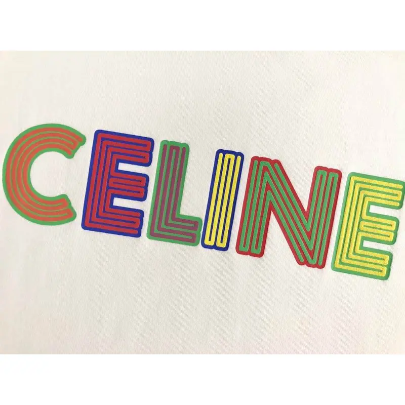 Celine T-Shirts for MEN Black/White #A46957
