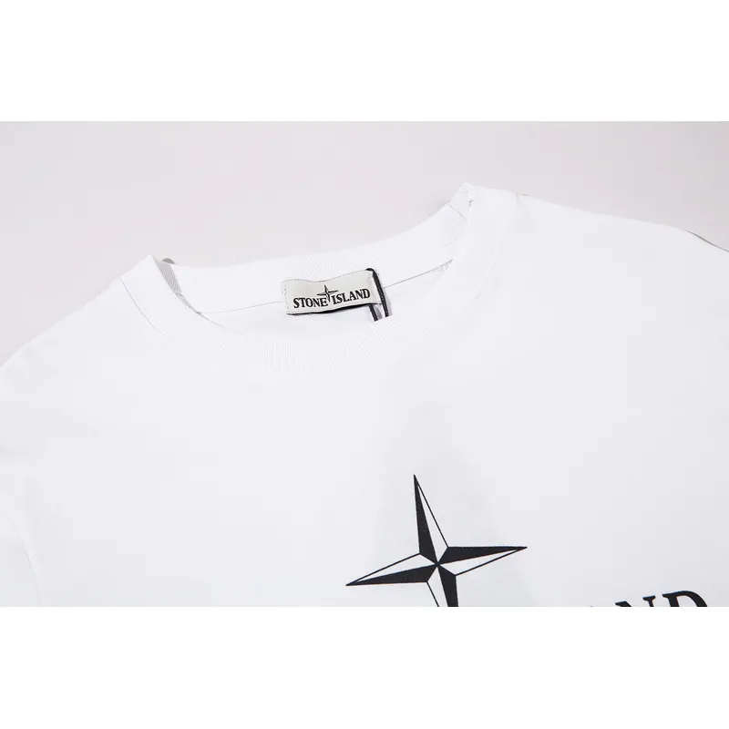 Stone Island T-Shirts for Men White/Black #A25383