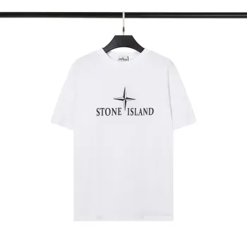 Stone Island T-Shirts for Men White/Black #A25383