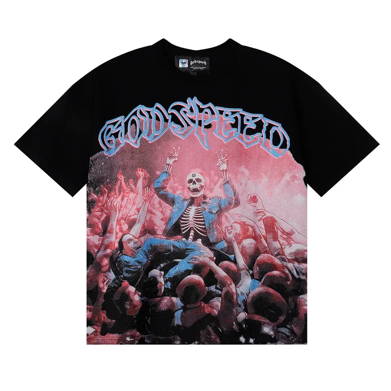 Godspeed "Crowd Surf" Cream T-Shirt Black/White #A48635