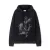 Off - White Black Hoodie With Artistic Graphic Print And Branded Details #A54245