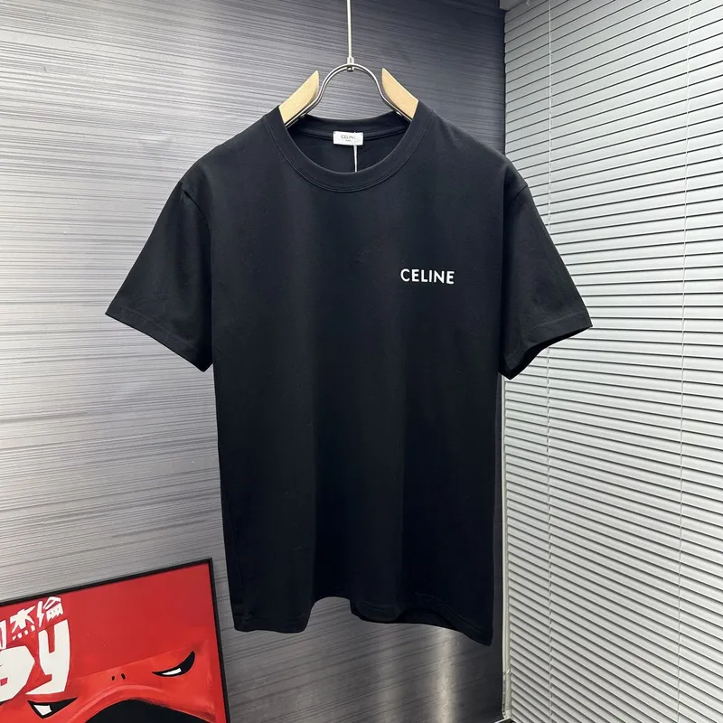Celine T-Shirts for MEN Black/White #A47633 Celine T-Shirts for MEN Black/White #A47633