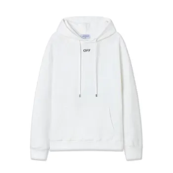 Off-White Minimalist White Hoodie With Signature OFF Logo And Classic Design Black/White #A54328