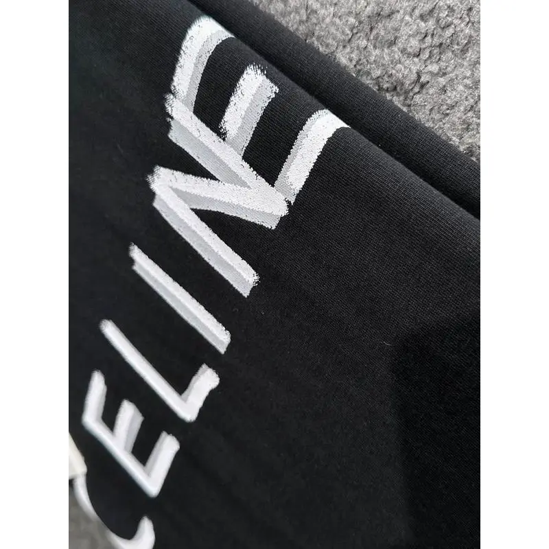 Celine T-Shirts for MEN Black/White #A46956