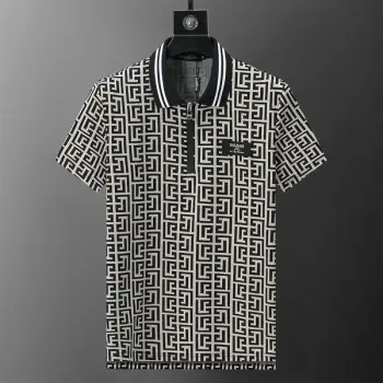 Balmain T-Shirts Polo for men printing zipper #A46586