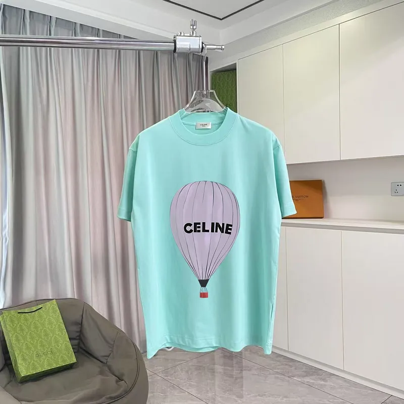 CELINE LOOSE T-SHIRT IN COTTON JERSEY Black/Pink/Grey #A53417