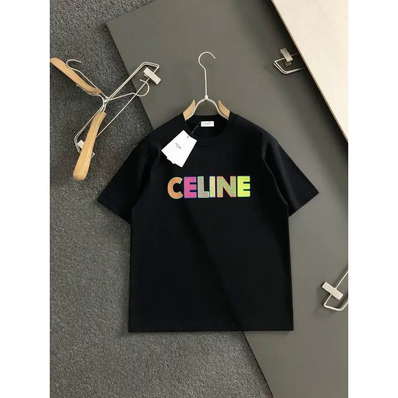 Celine T-Shirts for MEN Black/White #A46957