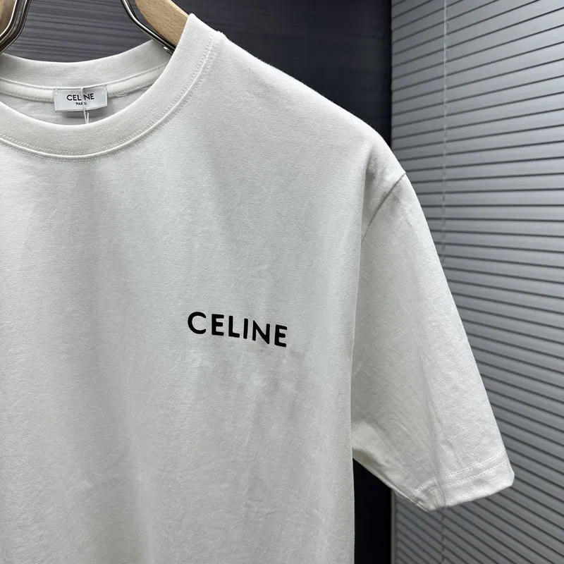 Celine T-Shirts for MEN Black/White #A47633 Celine T-Shirts for MEN Black/White #A47633