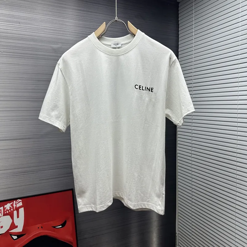 Celine T-Shirts for MEN Black/White #A47633 Celine T-Shirts for MEN Black/White #A47633