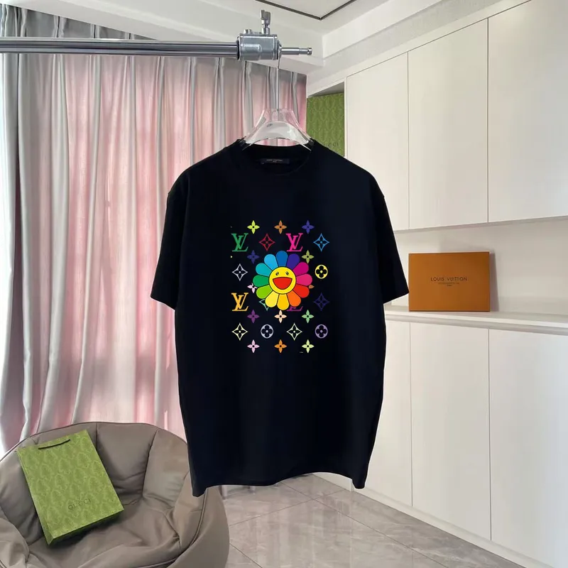 Louis Vuitton Graphic Print Cotton Comfort Casual Short-Sleeved T-Shirt #A54003