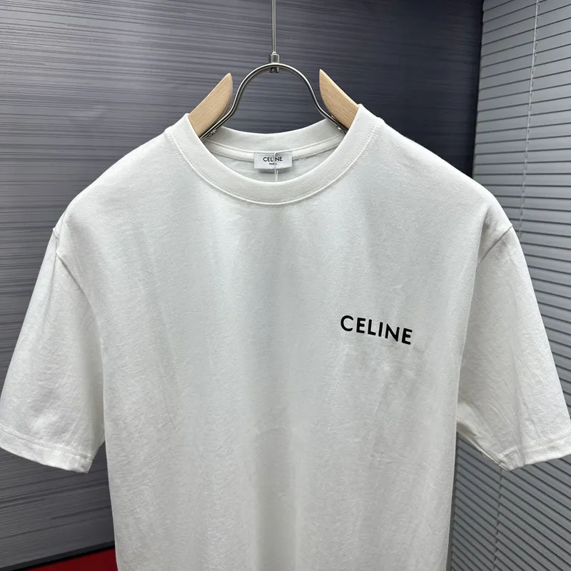 Celine T-Shirts for MEN Black/White #A47633 Celine T-Shirts for MEN Black/White #A47633