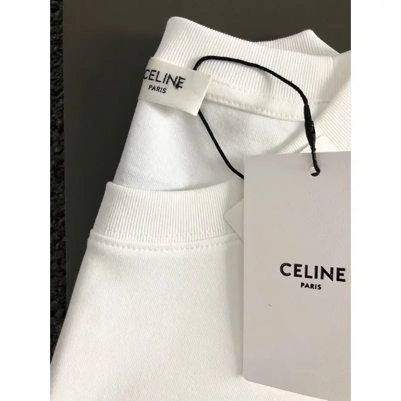 Celine T-Shirts for MEN Black/White #A46957