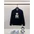 Black/White Sweatshirt With Cute Teddy Bear And Burberry - Inspired Scarf Design #A54392
