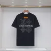 Louis Vuitton Black/White T - Shirt With Rhinestone Logo And Brand Detailing #A54244 Louis Vuitton Black/White T - Shirt With Rhinestone Logo And Brand Detailing #A54244