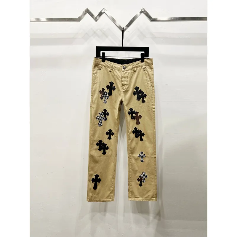 Chrome Hearts 40 patch cross chino khaki pants #A53419 Chrome Hearts 40 patch cross chino khaki pants #A53419