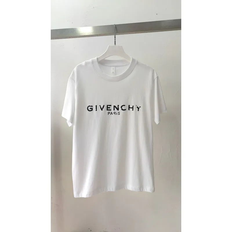Givenchy Paris Logo Cotton T Shirts in Pink Brown Black and White for men Casual Fashion #A54254