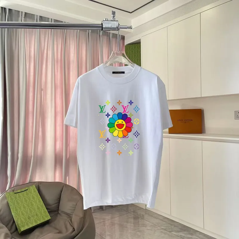 Louis Vuitton Graphic Print Cotton Comfort Casual Short-Sleeved T-Shirt #A54003