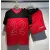 Amiri Red and Black Number 22 Mesh Jersey and Shorts Two Piece Set for Men #A54243