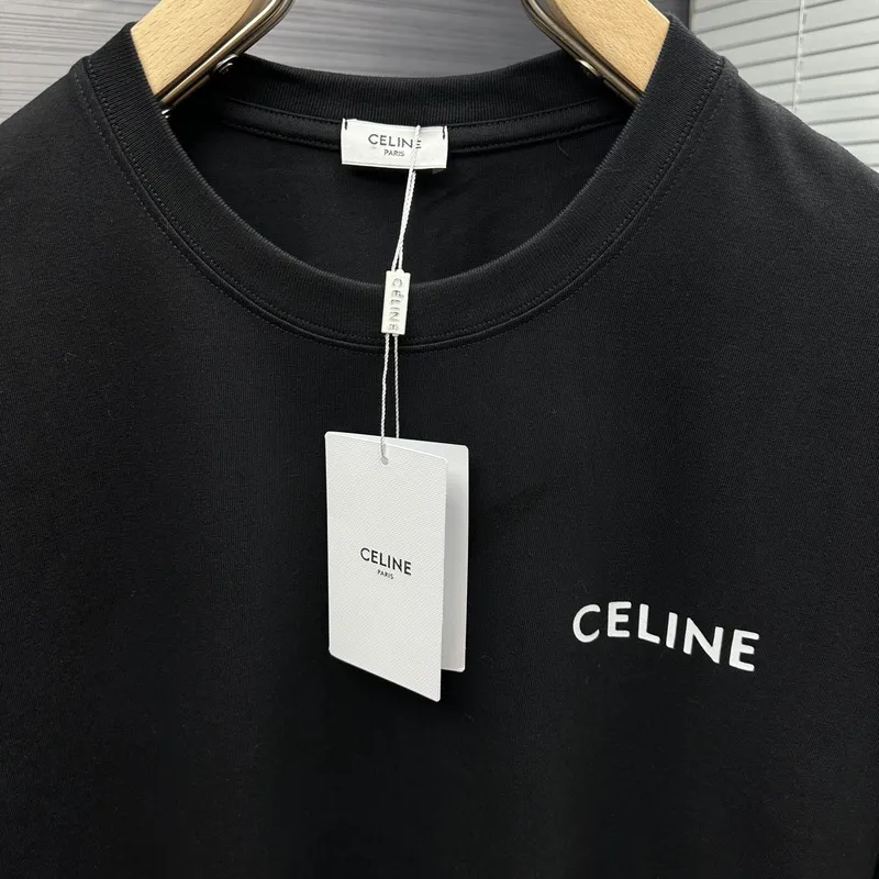 Celine T-Shirts for MEN Black/White #A47633 Celine T-Shirts for MEN Black/White #A47633