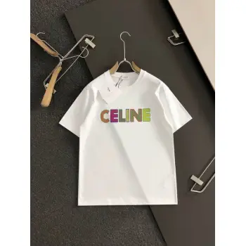 Celine T-Shirts for MEN Black/White #A46957