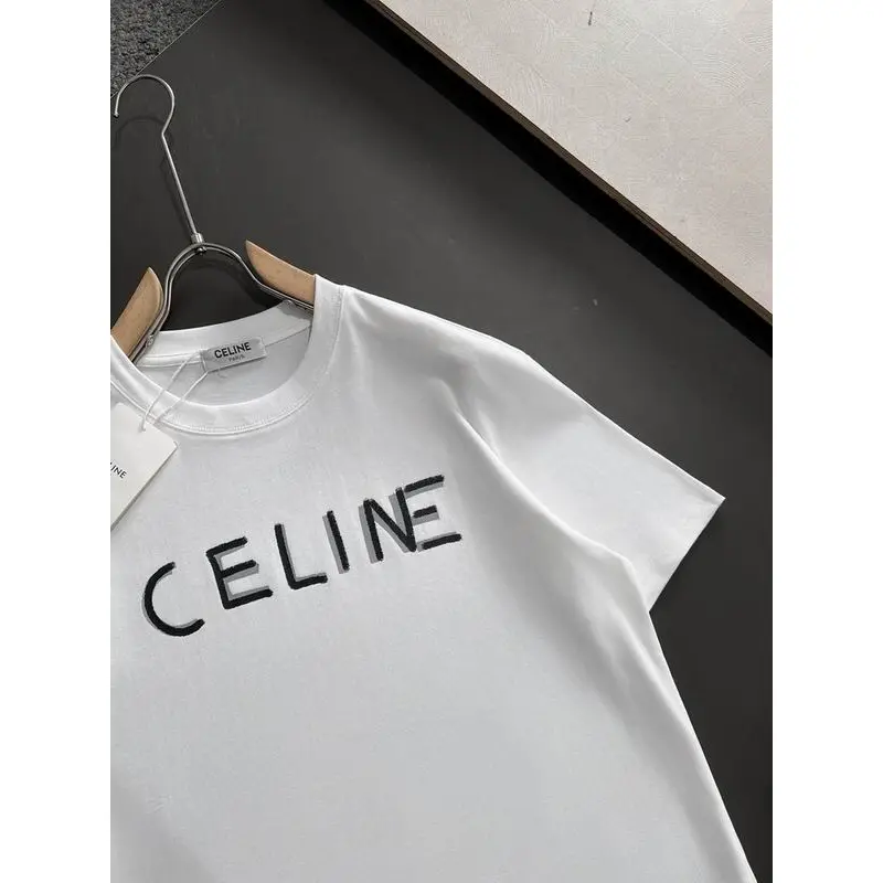 Celine T-Shirts for MEN Black/White #A46956
