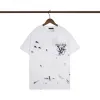 Louis Vuitton Black T Shirt with Abstract Brush Stroke Print and Artistic Logo Graphic for Men #A54255