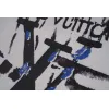 Louis Vuitton Black T Shirt with Abstract Brush Stroke Print and Artistic Logo Graphic for Men #A54255