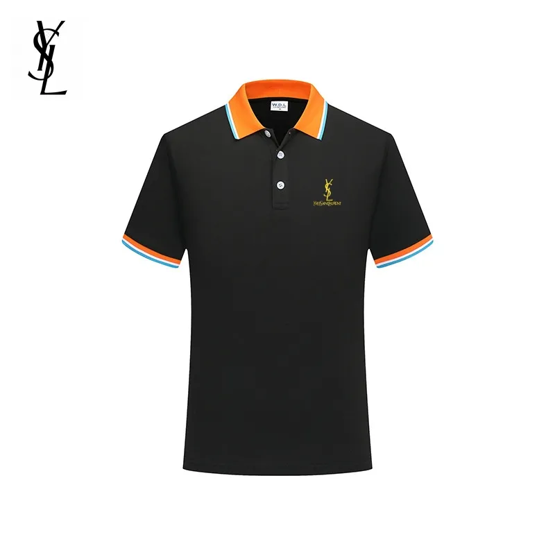 YSL T-Shirts Polo for MEN Black/White/Red/Green/Grey #A46706
