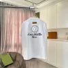 Chic Louis Vuitton T Shirt With Gold Logo And Paris Lettering For Fashionistas Black/White/Purple/Light Blue #A54352