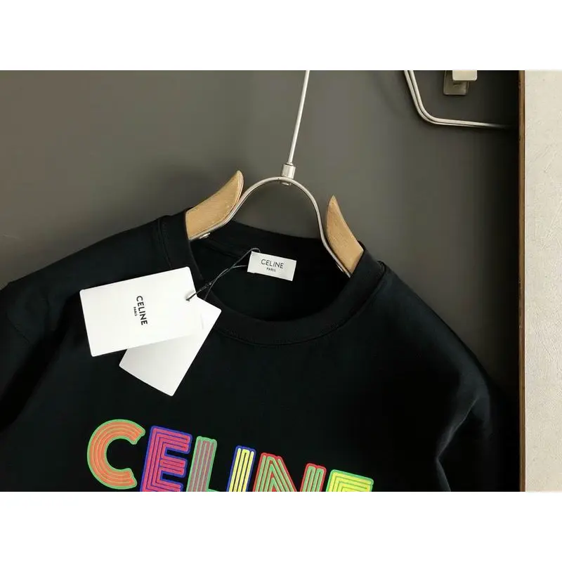 Celine T-Shirts for MEN Black/White #A46957