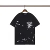 Louis Vuitton Black T Shirt with Abstract Brush Stroke Print and Artistic Logo Graphic for Men #A54255