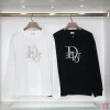 D-ior Embroidered Logo Round Neck Sweatshirt Black/White #A53792