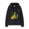 Off - White Black Washed Hoodie With Vintage Art Graphic And Louis Vuittonogo #A54246