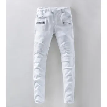 BALMAIN Mens White Long Jean #974812