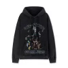 Off - White Black Hoodie With Artistic Graphic And Brand Tribute Design #A54248 Off - White Black Hoodie With Artistic Graphic And Brand Tribute Design #A54248