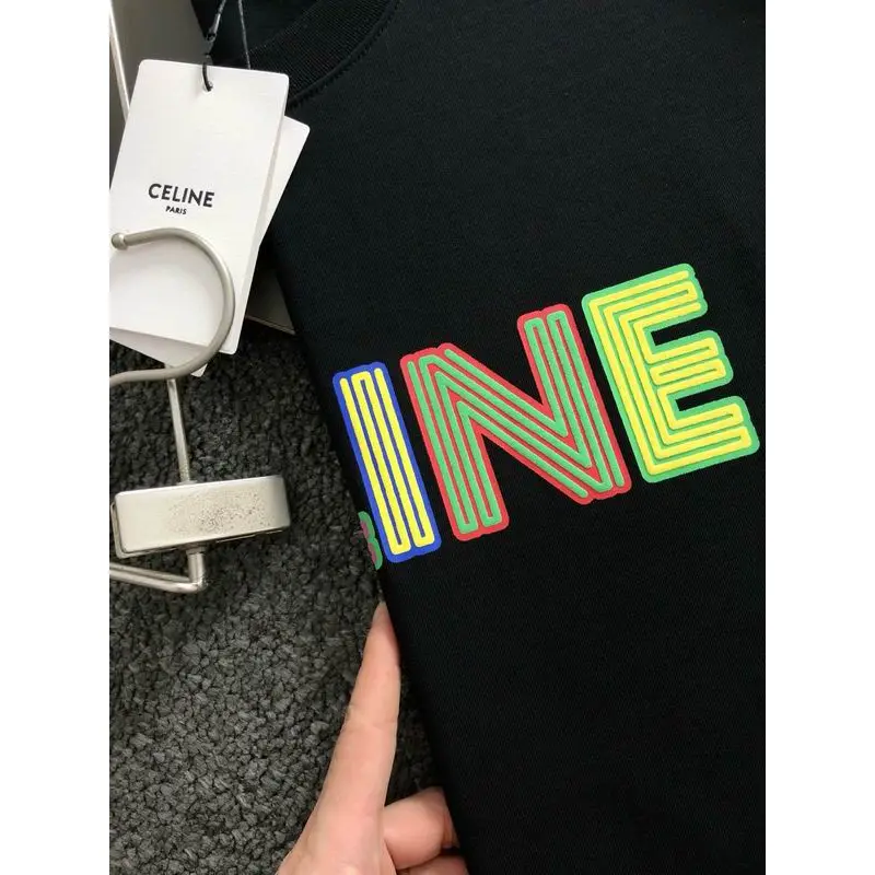 Celine T-Shirts for MEN Black/White #A46957